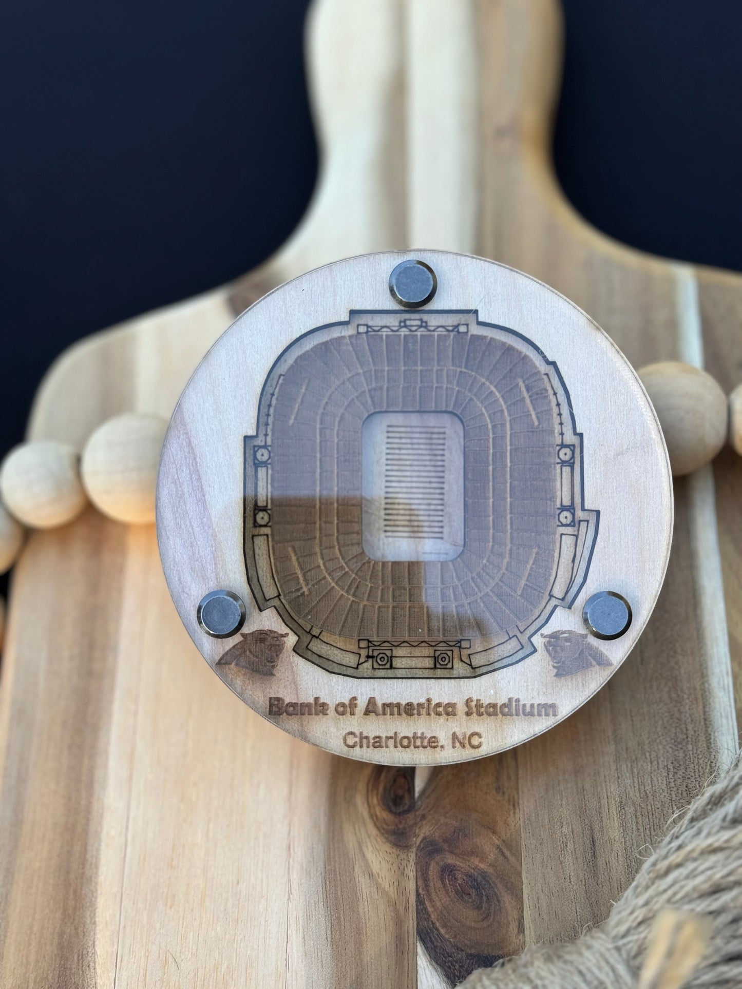 3D Stadium Coaster - NFL Team Coasters - Laser-Cut Birch Wood & Acrylic - Perfect Gift for Sports Fans & Man Cave Decor