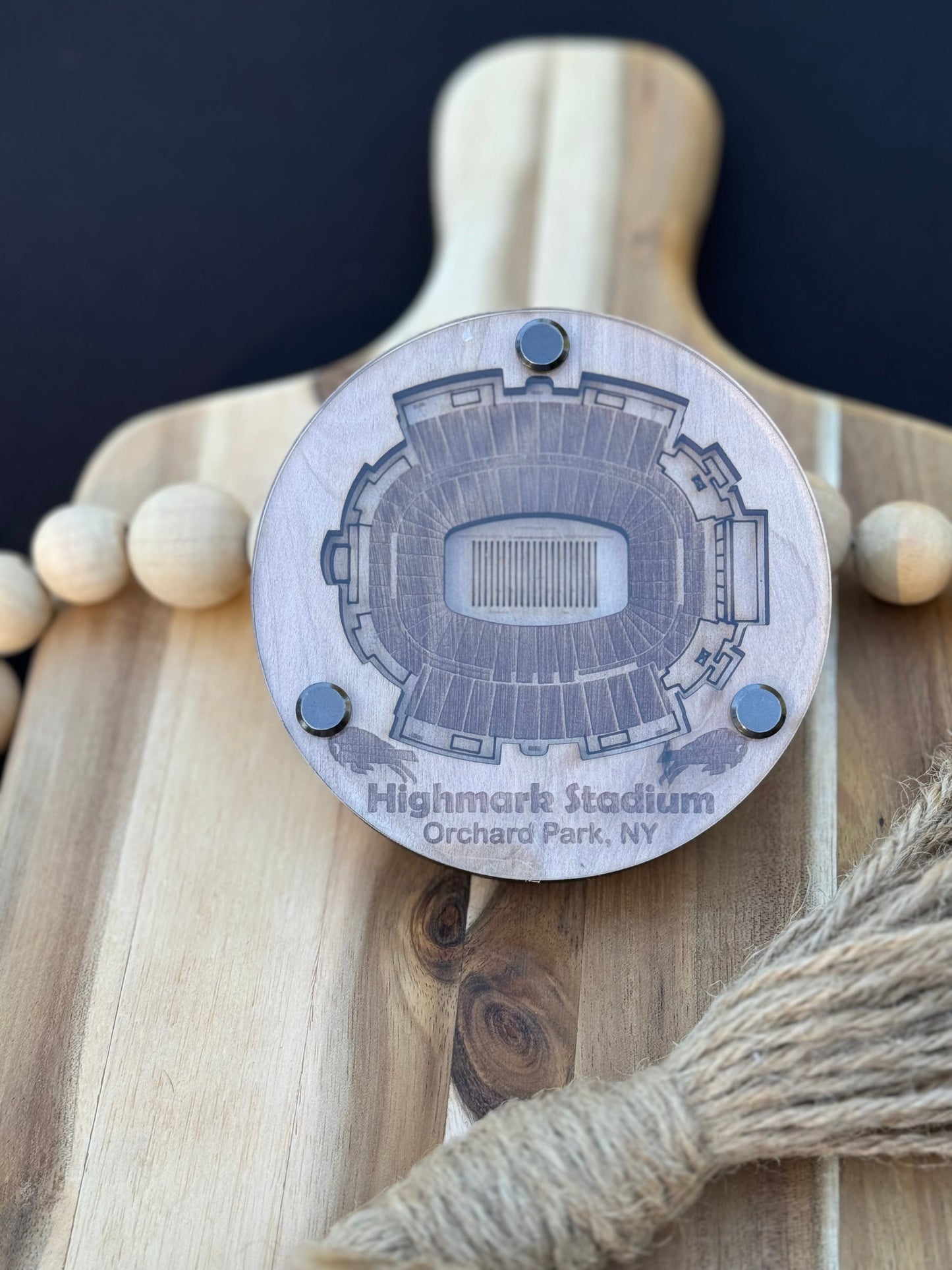3D Stadium Coaster - NFL Team Coasters - Laser-Cut Birch Wood & Acrylic - Perfect Gift for Sports Fans & Man Cave Decor