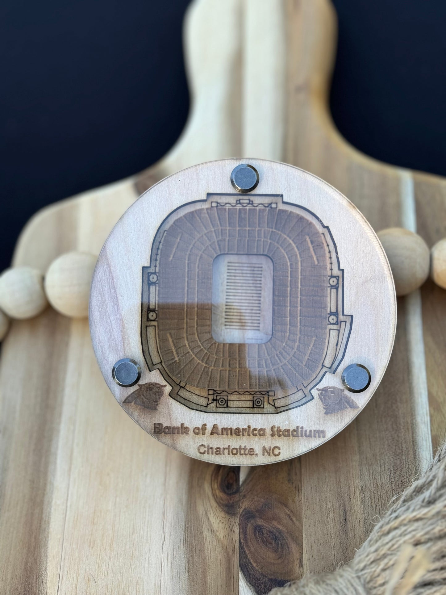 3D Stadium Coaster - NFL Team Coasters - Laser-Cut Birch Wood & Acrylic - Perfect Gift for Sports Fans & Man Cave Decor