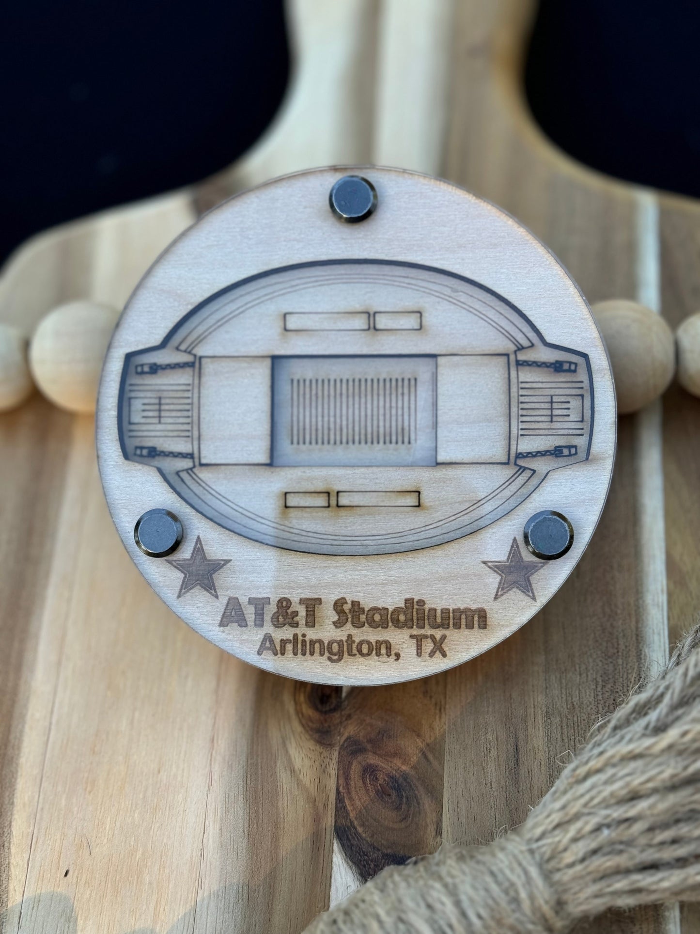 3D Stadium Coaster - NFL Team Coasters - Laser-Cut Birch Wood & Acrylic - Perfect Gift for Sports Fans & Man Cave Decor