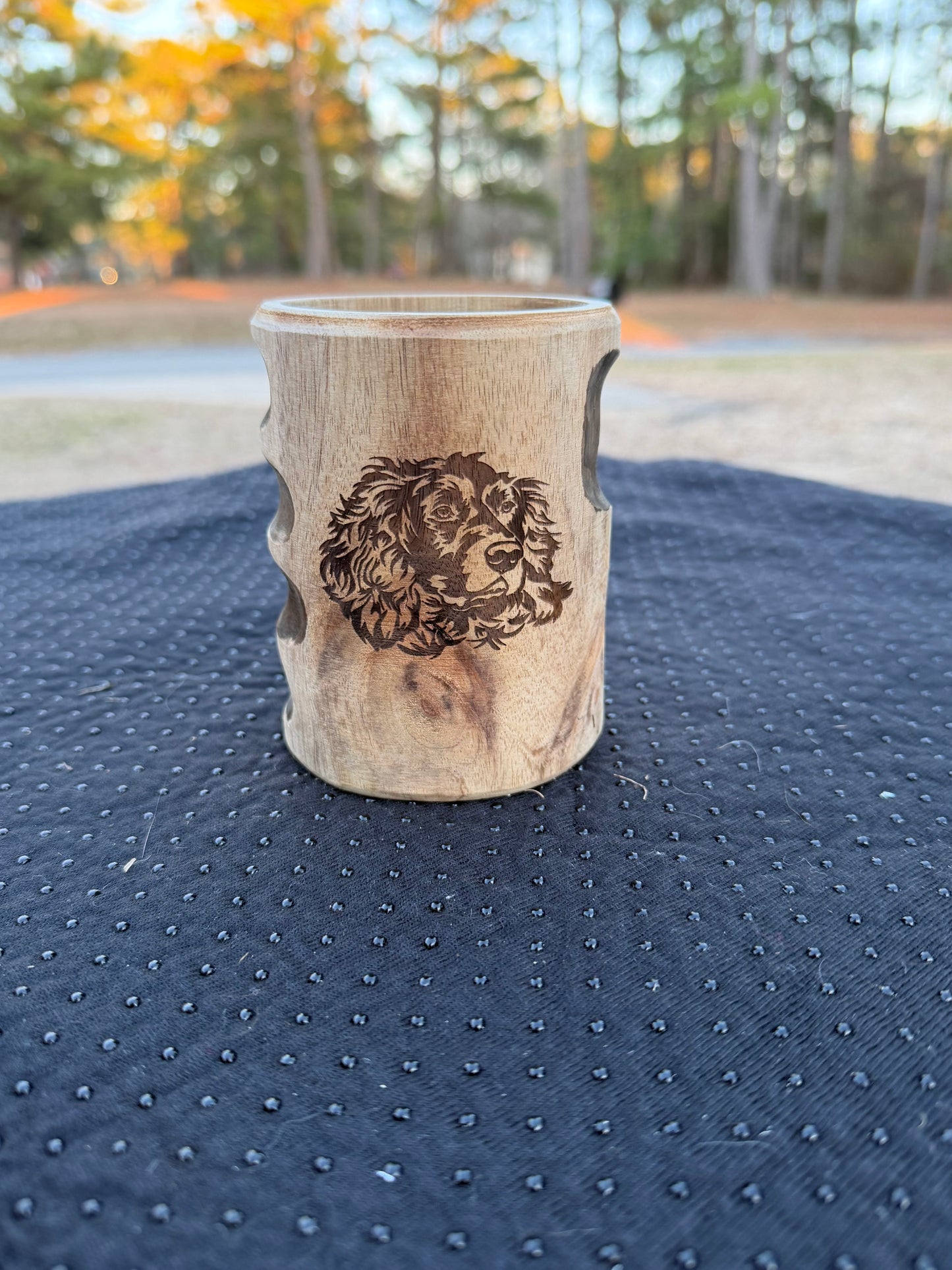 Wooden Beer Can Holder | Insulated Wood & Cork Beer Cooler | Fits 12 oz & 16 oz Cans