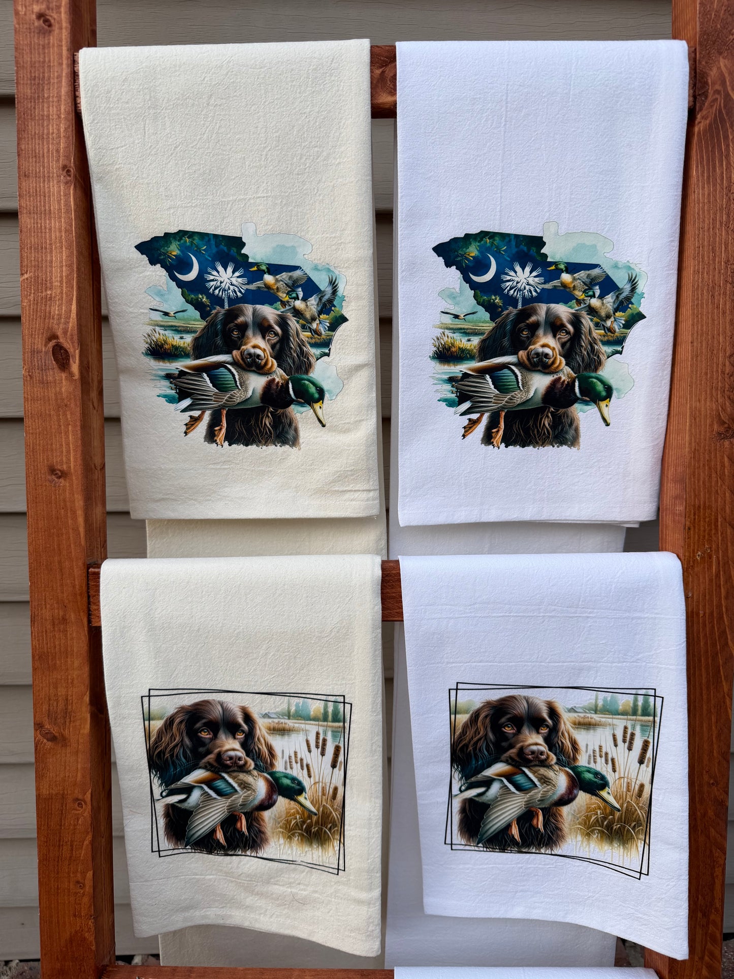 Boykin Spaniel Duck Hunting Kitchen Towel | Waterfowl Hunting Dog Dish Towel | Gift for Hunters
