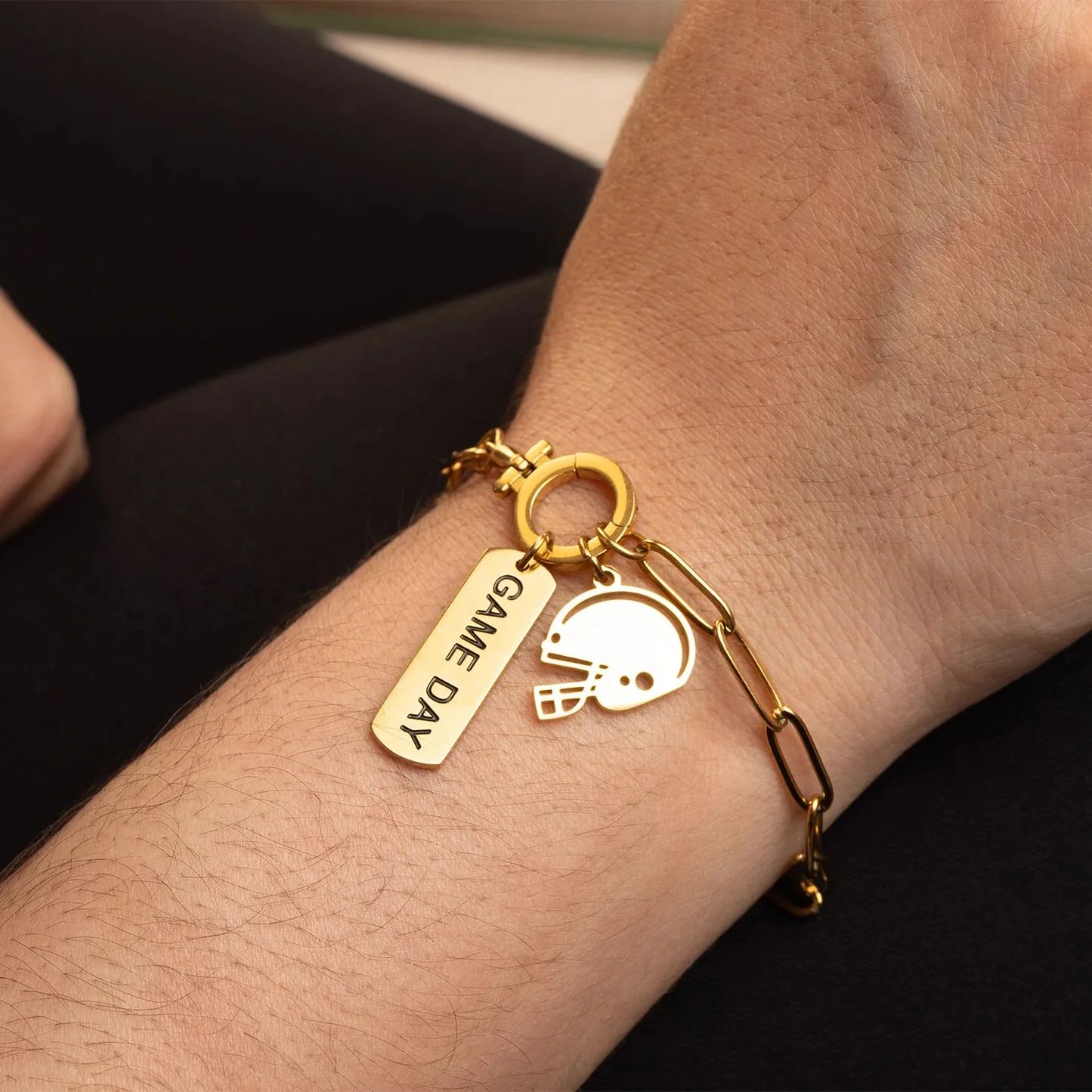 18K Gold PVD Stainless Steel Game Day Charm