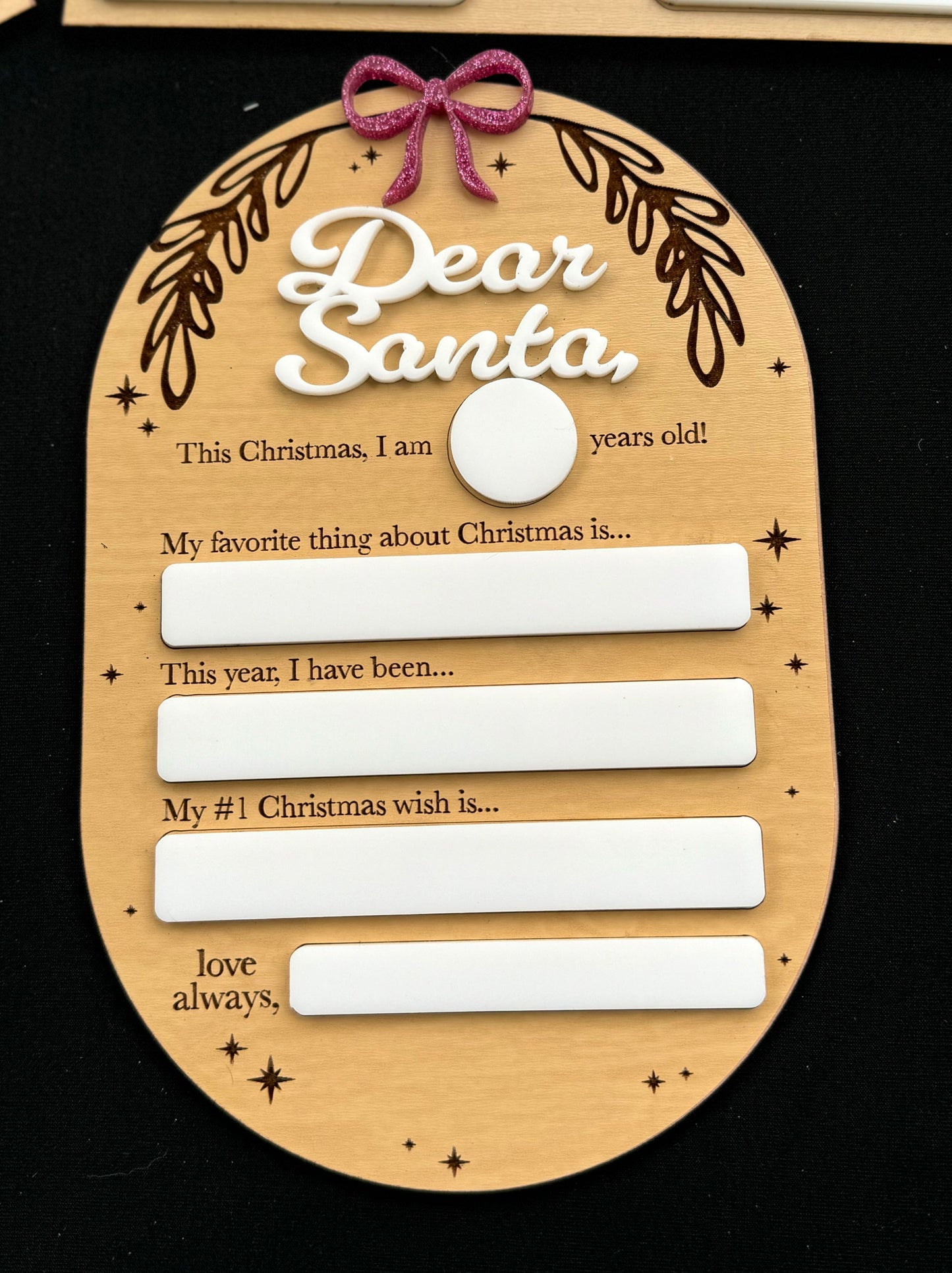 Dear Santa photo prop