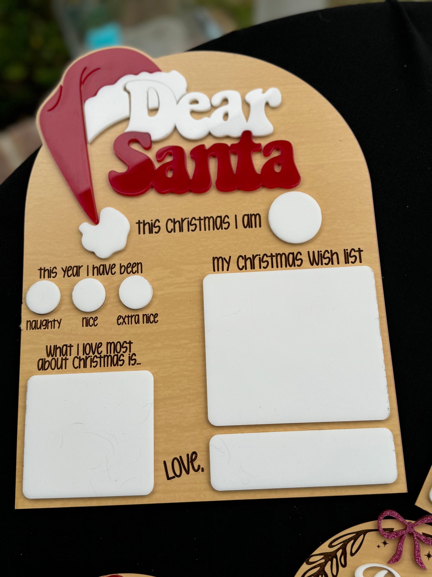 Dear Santa photo prop - Red Santa hat large