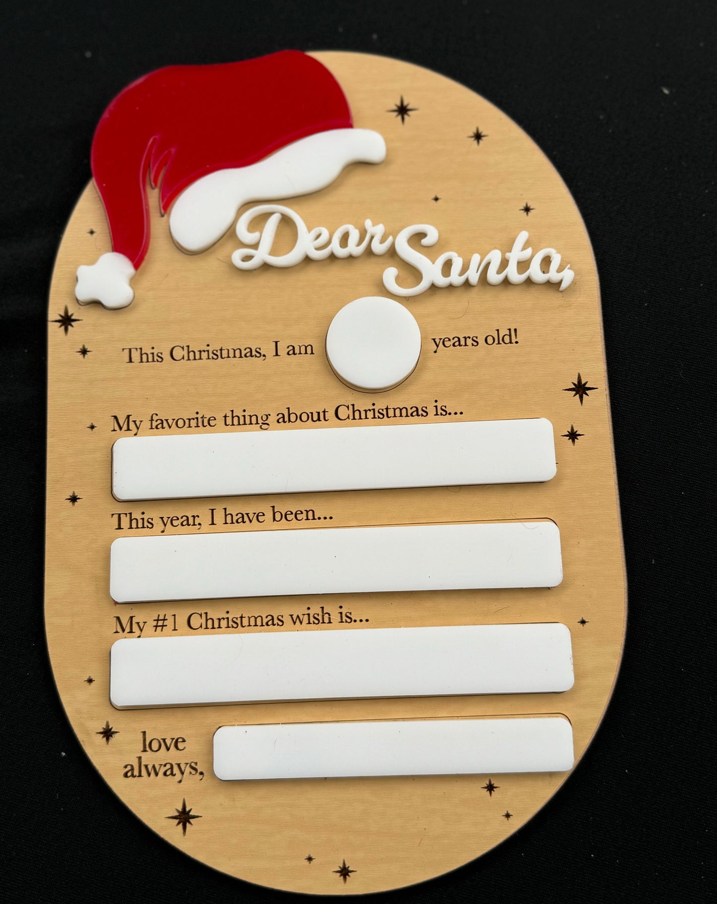 Dear Santa photo prop - Red Santa hat small