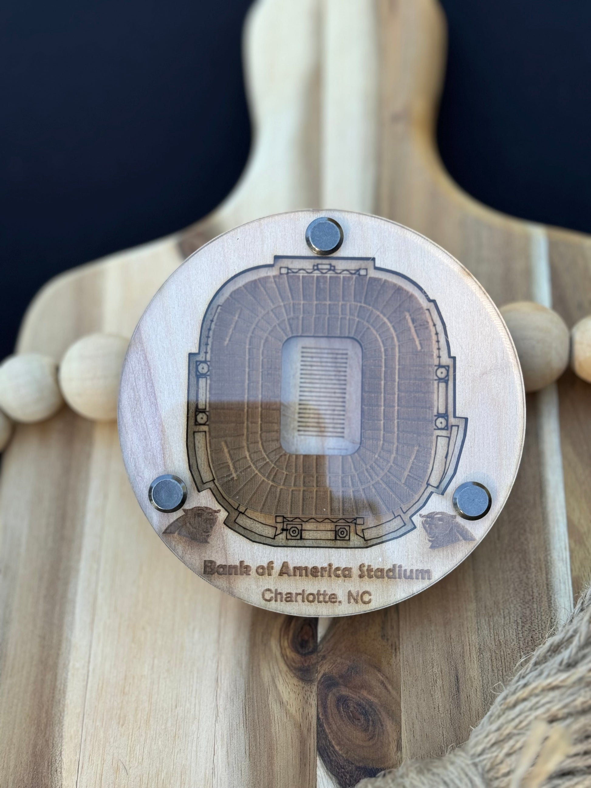 3D Stadium Coaster - NFL Team Coasters - Laser-Cut Birch Wood & Acrylic - Perfect Gift for Sports Fans & Man Cave Decor
