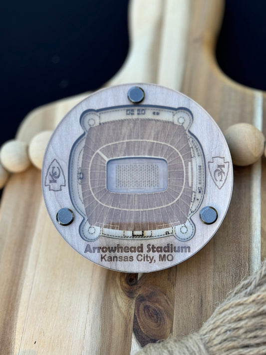 3D Stadium Coaster - NFL Team Coasters - Laser-Cut Birch Wood & Acrylic - Perfect Gift for Sports Fans & Man Cave Decor
