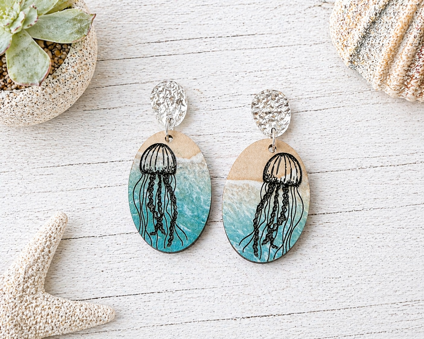 Beach Inspired Lightweight Dangle Earrings | Ocean Jewelry Gift for Women