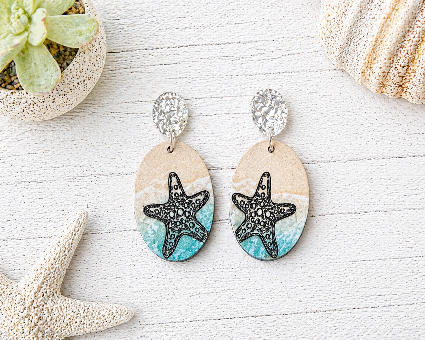 Beach Inspired Lightweight Dangle Earrings | Ocean Jewelry Gift for Women