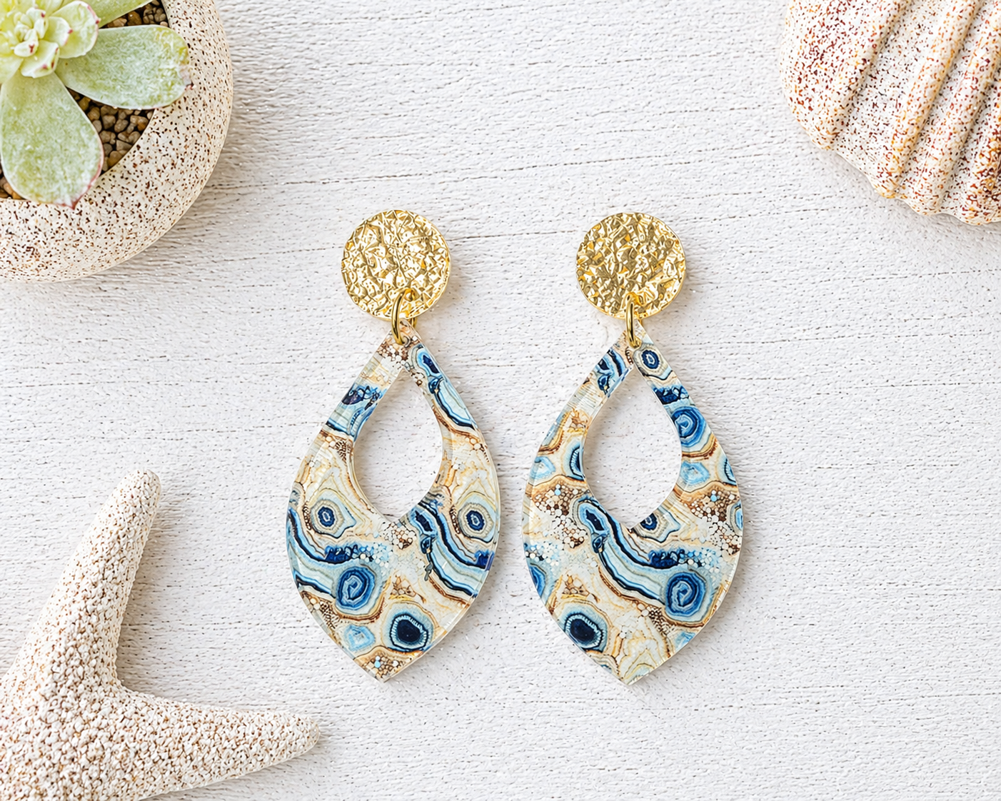 Beach Inspired Lightweight Dangle Earrings | Ocean Jewelry Gift for Women