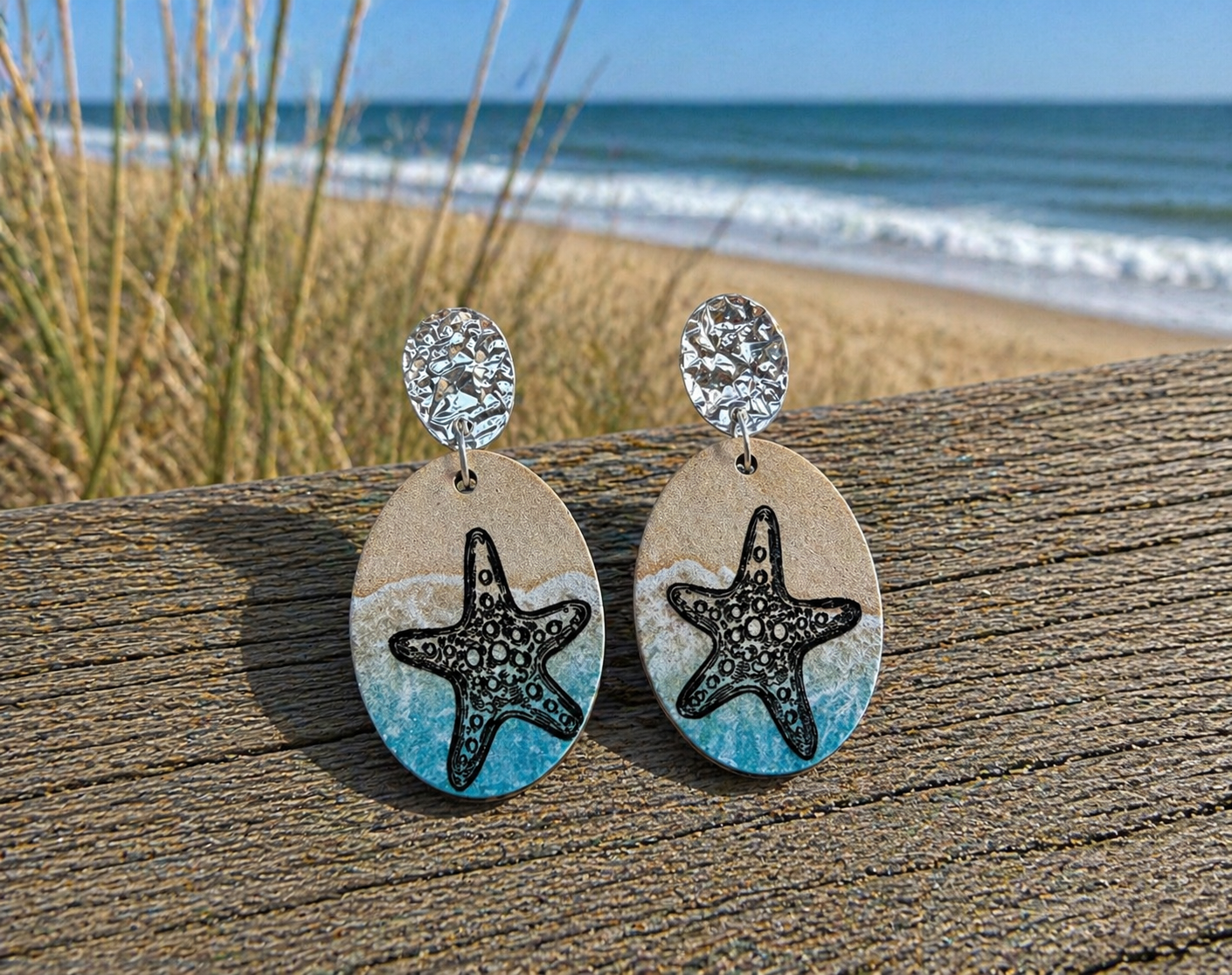 Beach Inspired Lightweight Dangle Earrings | Ocean Jewelry Gift for Women