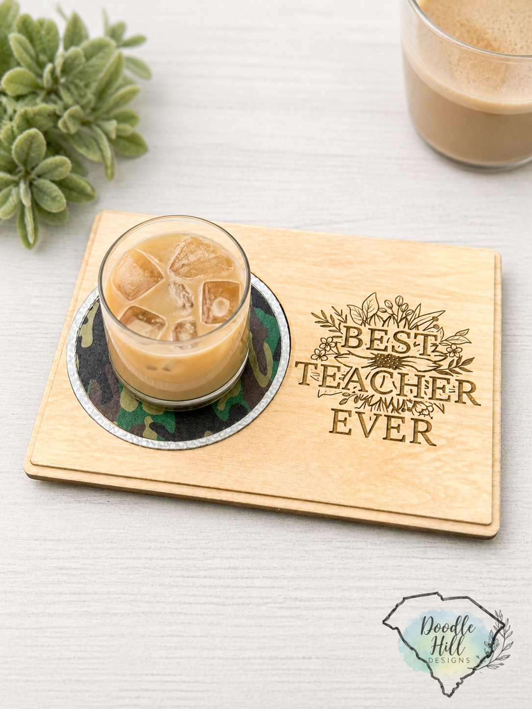 Teacher Appreciation Coaster Card | Best Teacher Ever Gift | Personalized Teacher Gift | End of Year Teacher Thank You |