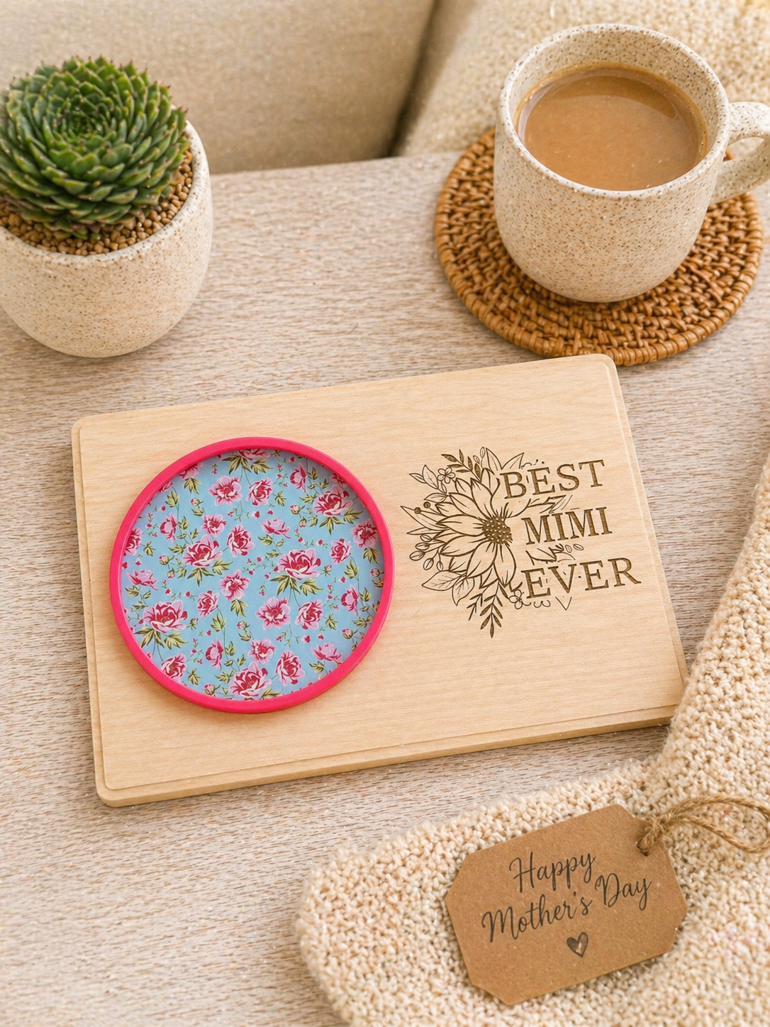 Teacher Appreciation Coaster Card | Best Teacher Ever Gift | Personalized Teacher Gift | End of Year Teacher Thank You |