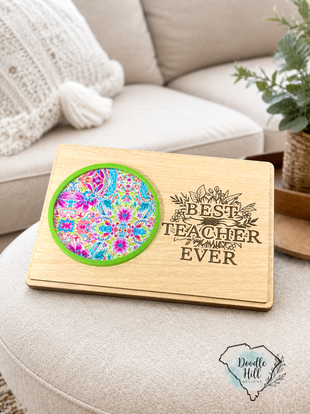 Teacher Appreciation Coaster Card | Best Teacher Ever Gift | Personalized Teacher Gift | End of Year Teacher Thank You |
