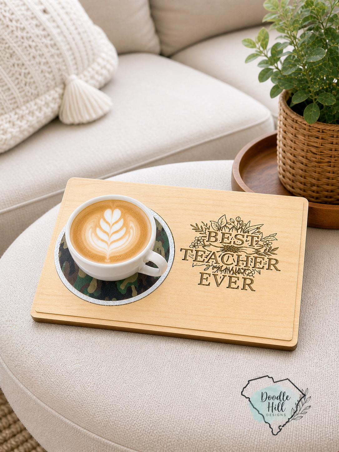 Teacher Appreciation Coaster Card | Best Teacher Ever Gift | Personalized Teacher Gift | End of Year Teacher Thank You |