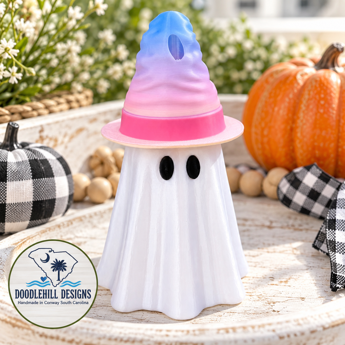 Boozie Ghost Can sleeve with Witch hat and can opener