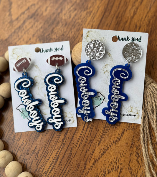 Cowboys Game Day Statement Earrings