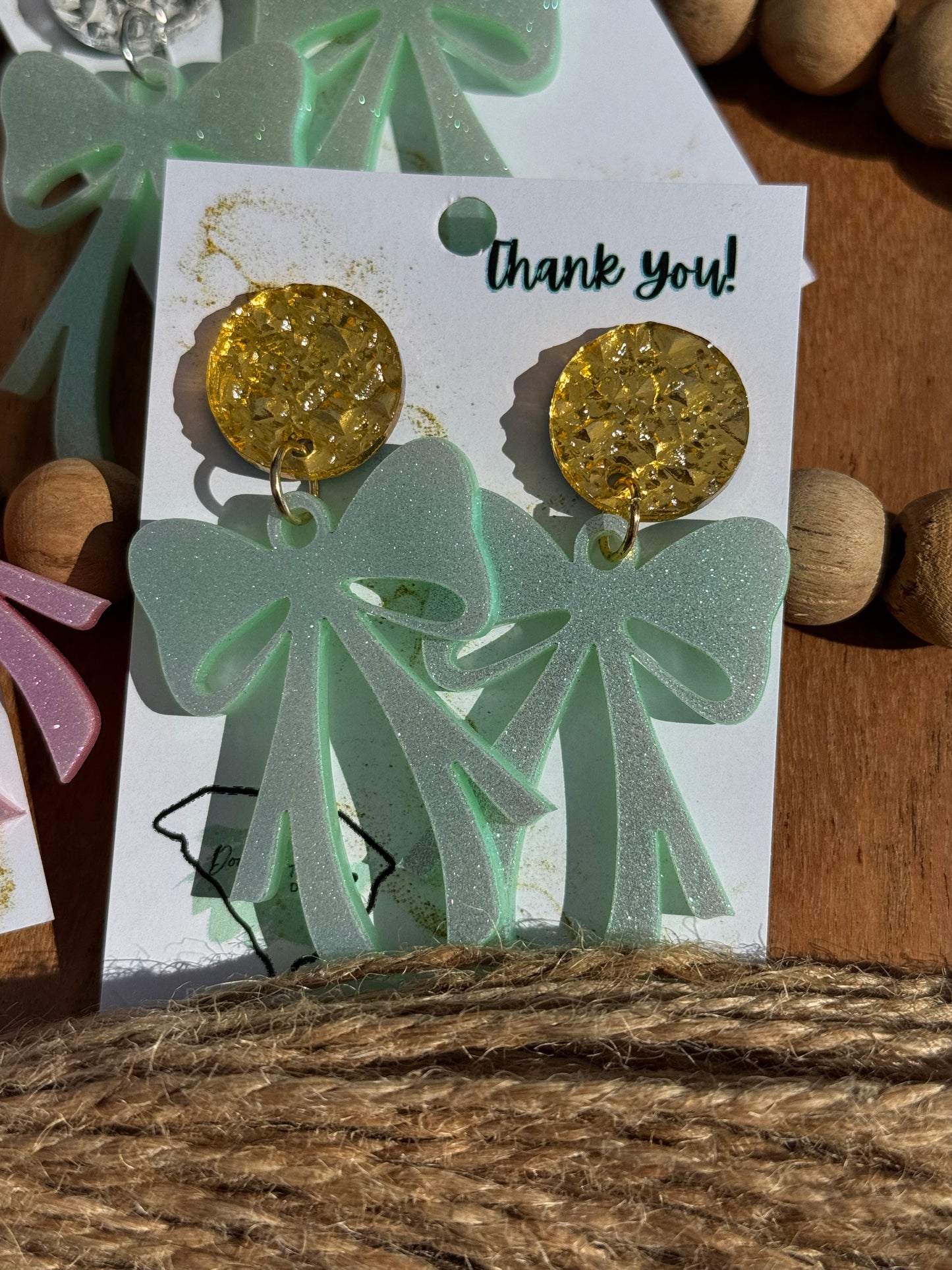 Shimmer Glitter Coquette Bow Earrings – Lightweight Acrylic Statement Jewelry with Gold  or silver Textured Post