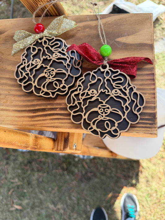 Personalized Golden Doodle Christmas Ornament – Double Layer Dog Ornament | Custom Dog Name Bone | Dog Lover Gift | Pet Memorial or Holiday Keepsake