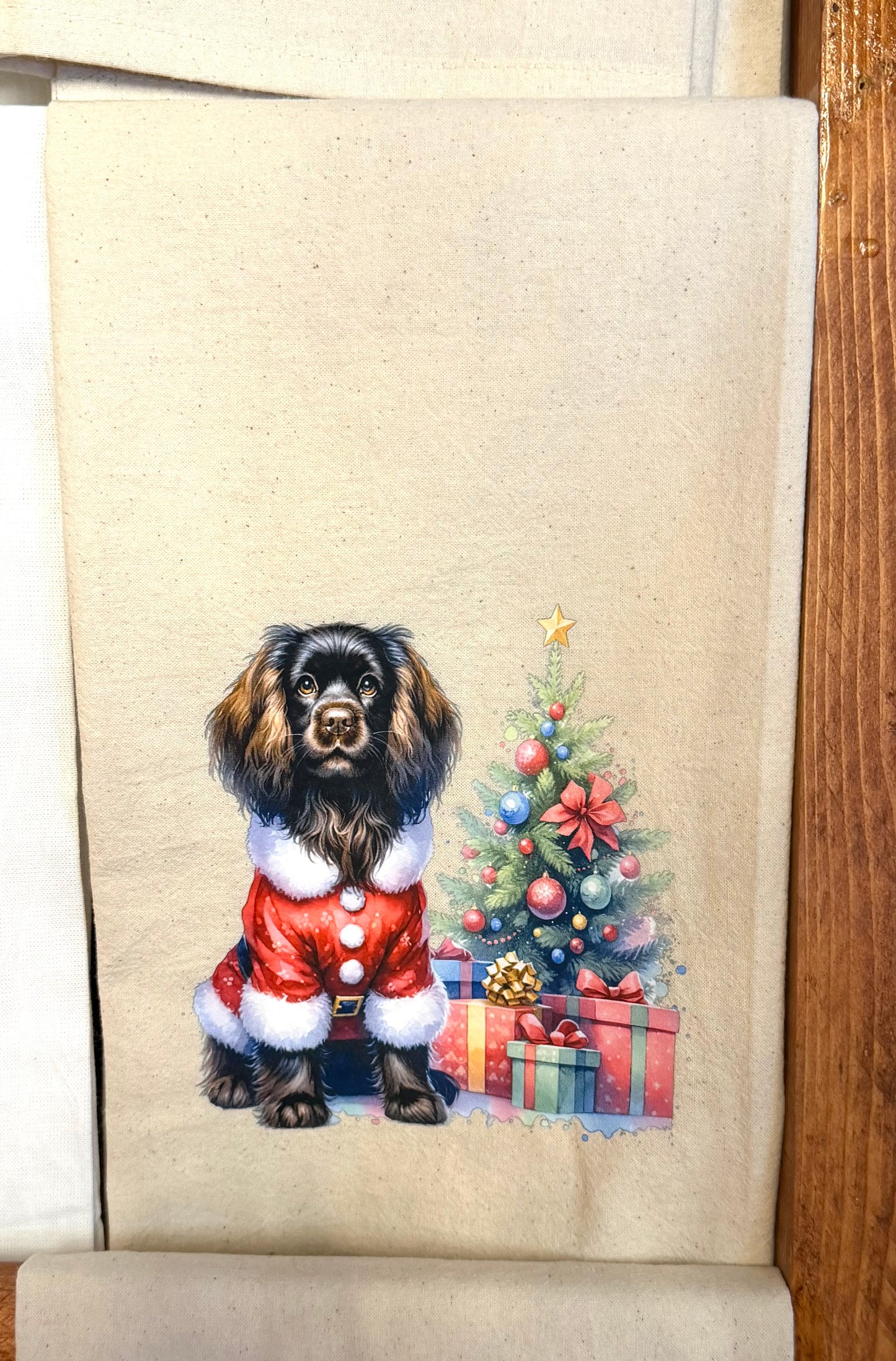 Boykin Spaniel Tea Towel – Dog Lover Kitchen Decor | Cute Boykin Spaniel Dish Towel | Spaniel Gift | Farmhouse Kitchen Accessory