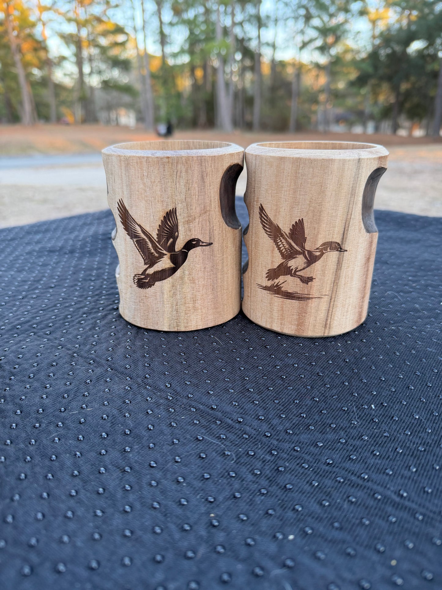 Wooden Beer Can Holder | Insulated Wood & Cork Beer Cooler | Fits 12 oz & 16 oz Cans