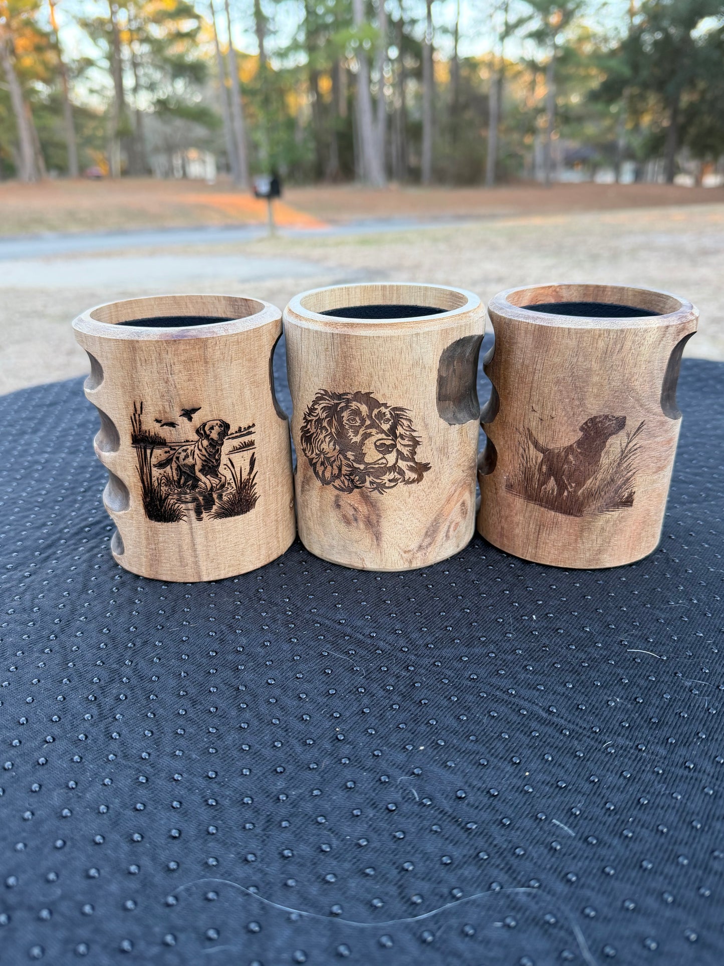 Wooden Beer Can Holder | Insulated Wood & Cork Beer Cooler | Fits 12 oz & 16 oz Cans