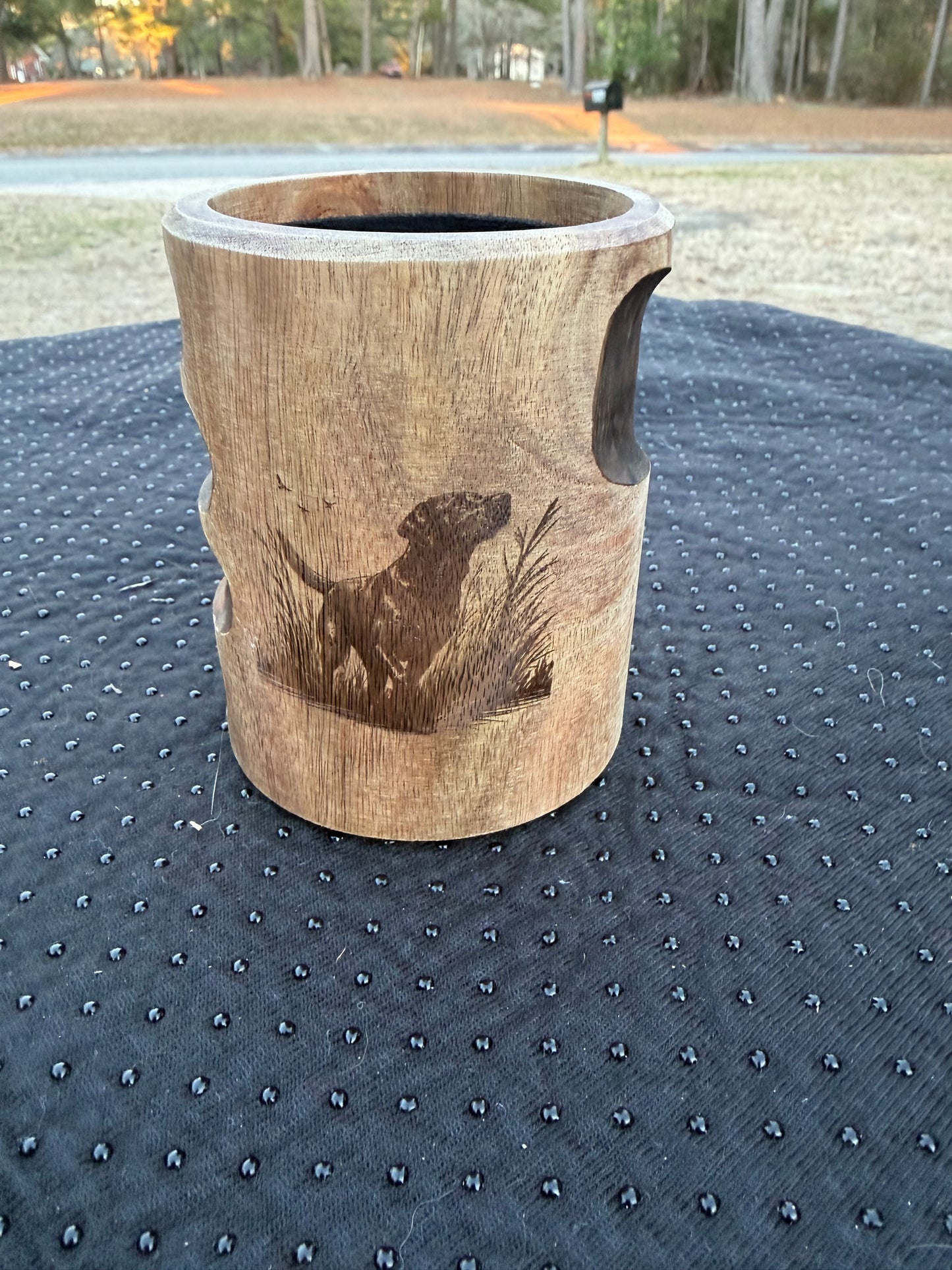 Wooden Beer Can Holder | Insulated Wood & Cork Beer Cooler | Fits 12 oz & 16 oz Cans