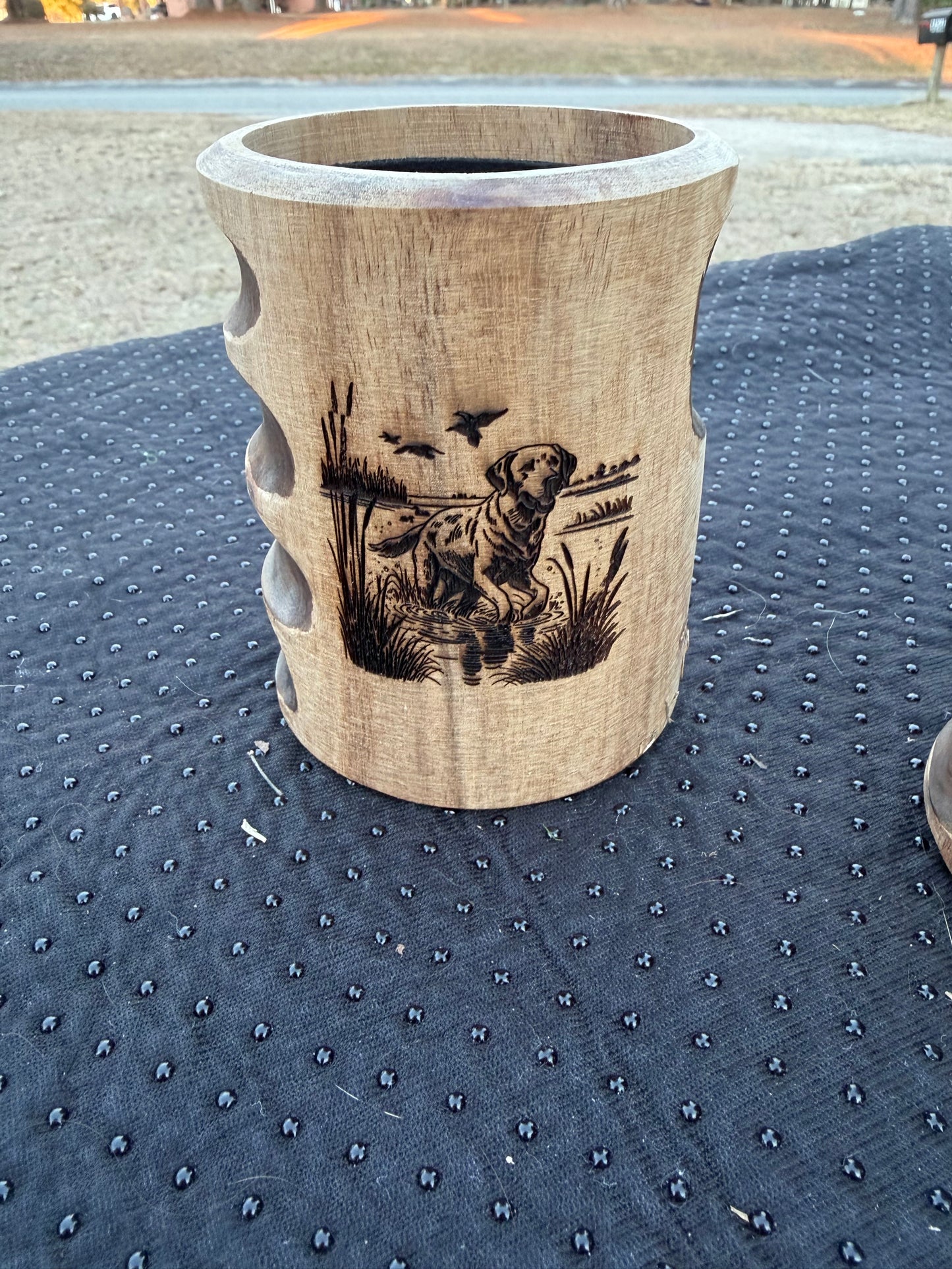 Wooden Beer Can Holder | Insulated Wood & Cork Beer Cooler | Fits 12 oz & 16 oz Cans