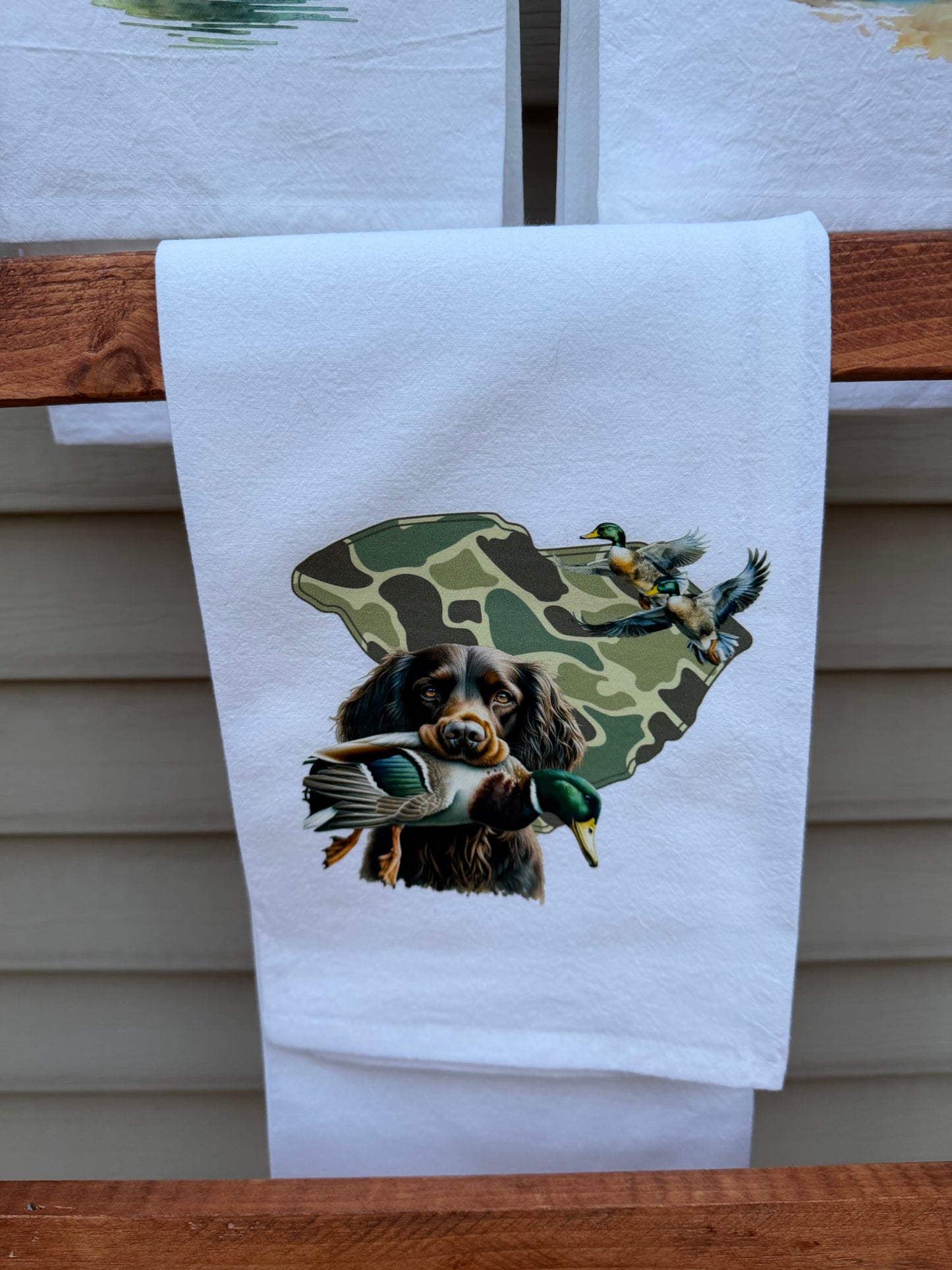 Boykin Spaniel Duck Hunting Kitchen Towel | Waterfowl Hunting Dog Dish Towel | Gift for Hunters