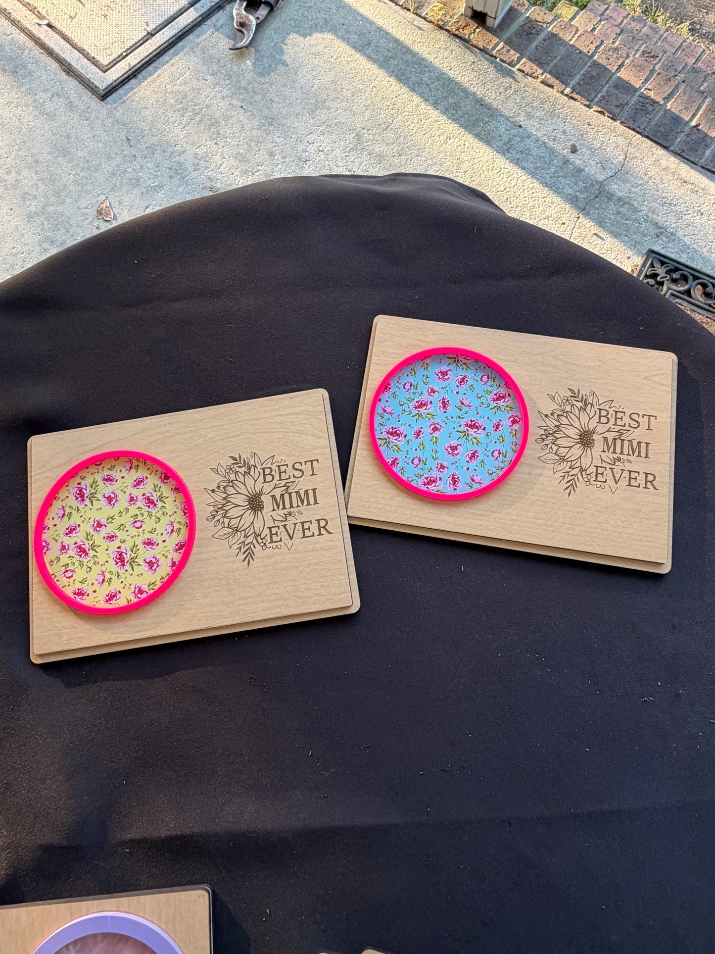 Mother’s Day Coaster Card Gift | Best Mimi, Granny, Gigi, Mom  Ever Engraved Wood Card | Reusable Keepsake Coaster Gift for Mom