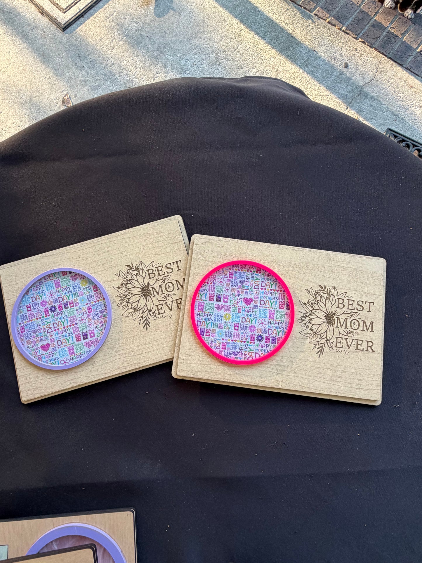 Mother’s Day Coaster Card Gift | Best Mimi, Granny, Gigi, Mom  Ever Engraved Wood Card | Reusable Keepsake Coaster Gift for Mom