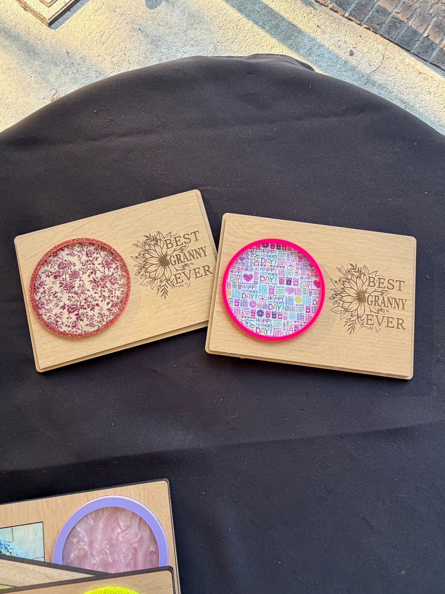 Mother’s Day Coaster Card Gift | Best Mimi, Granny, Gigi, Mom  Ever Engraved Wood Card | Reusable Keepsake Coaster Gift for Mom