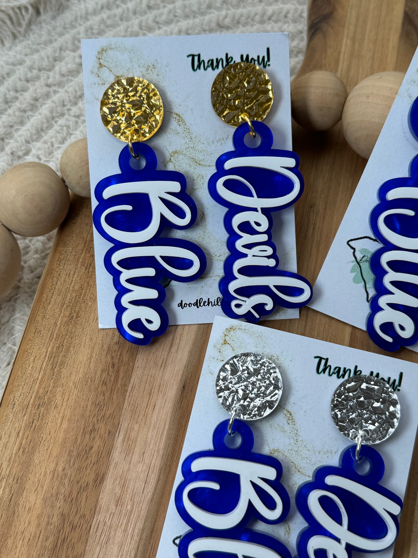 Game Day Blue Devils Earrings
