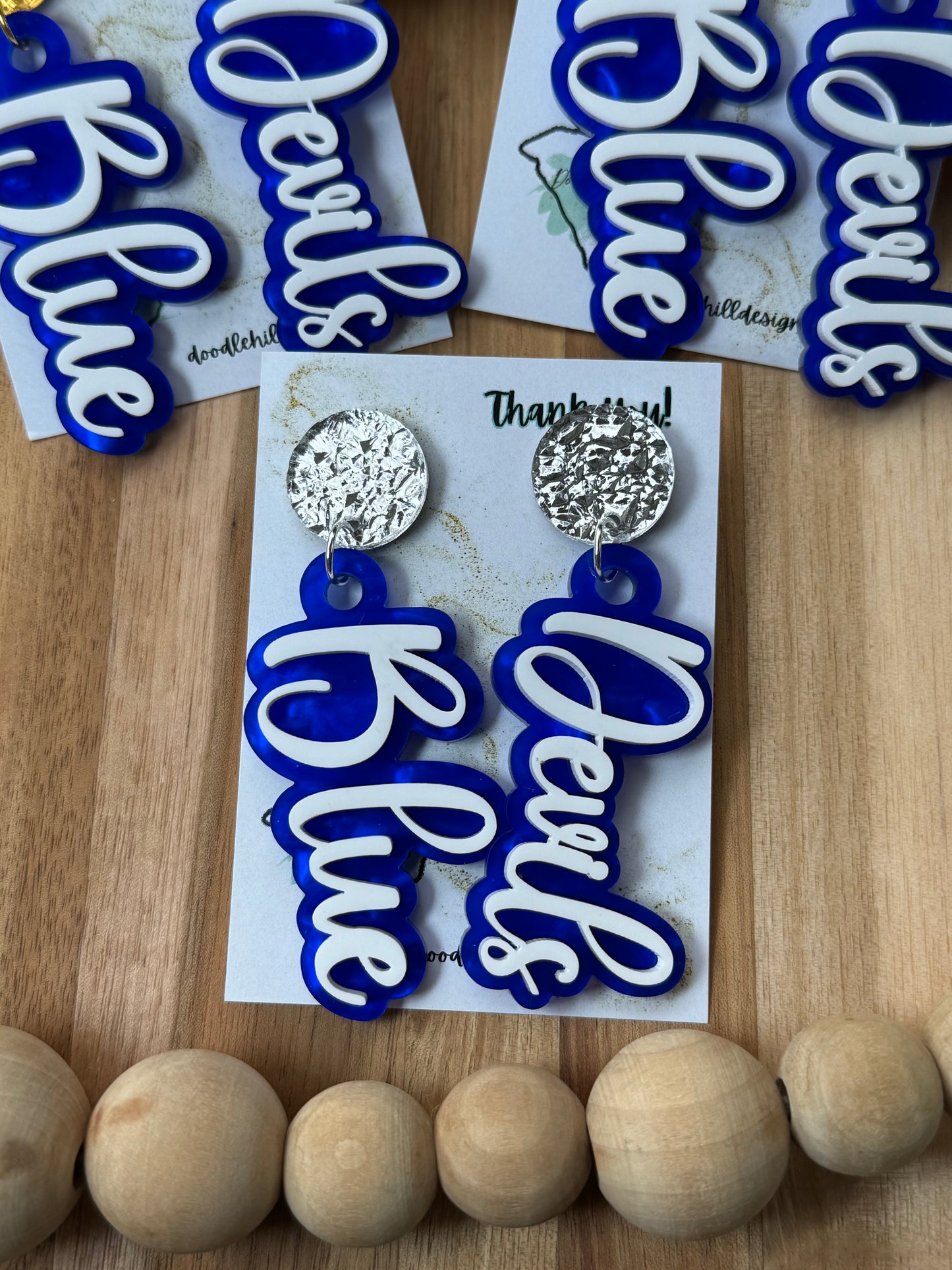 Game Day Blue Devils Earrings
