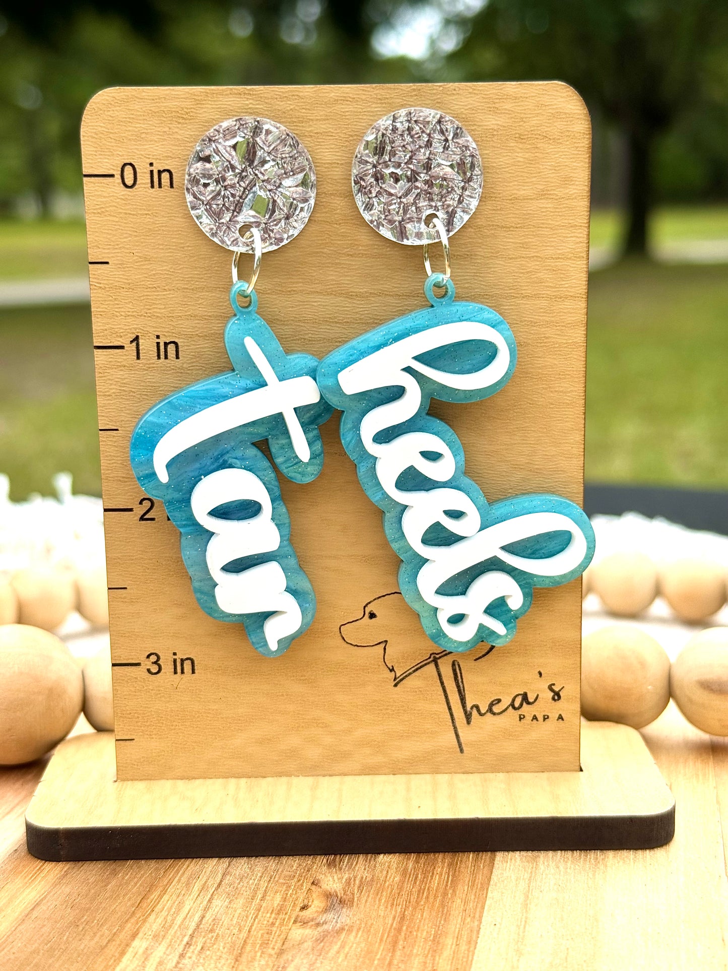 Tar Heels Game day Statement Earrings