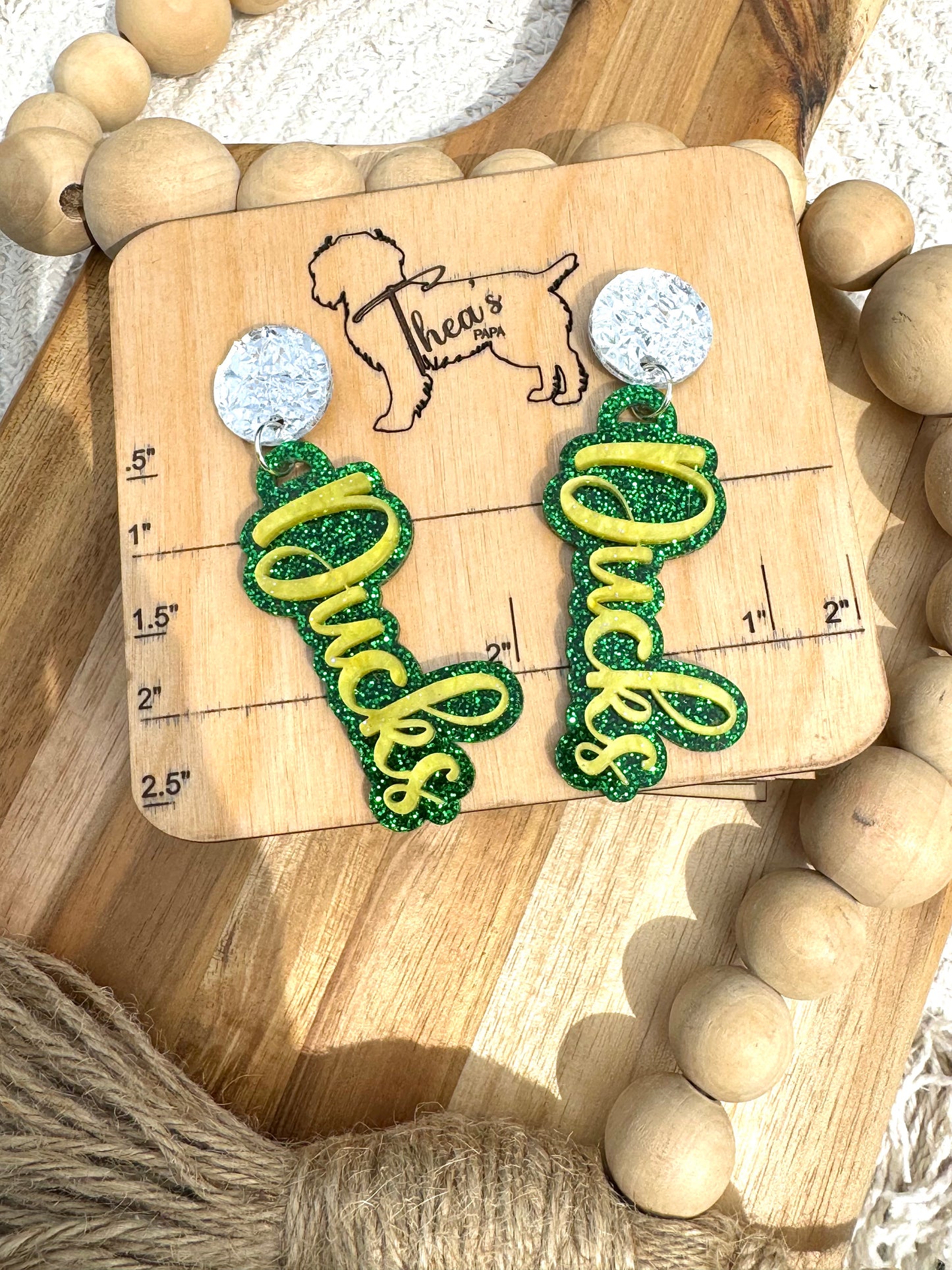 Ducks Gameday Statement Earrings