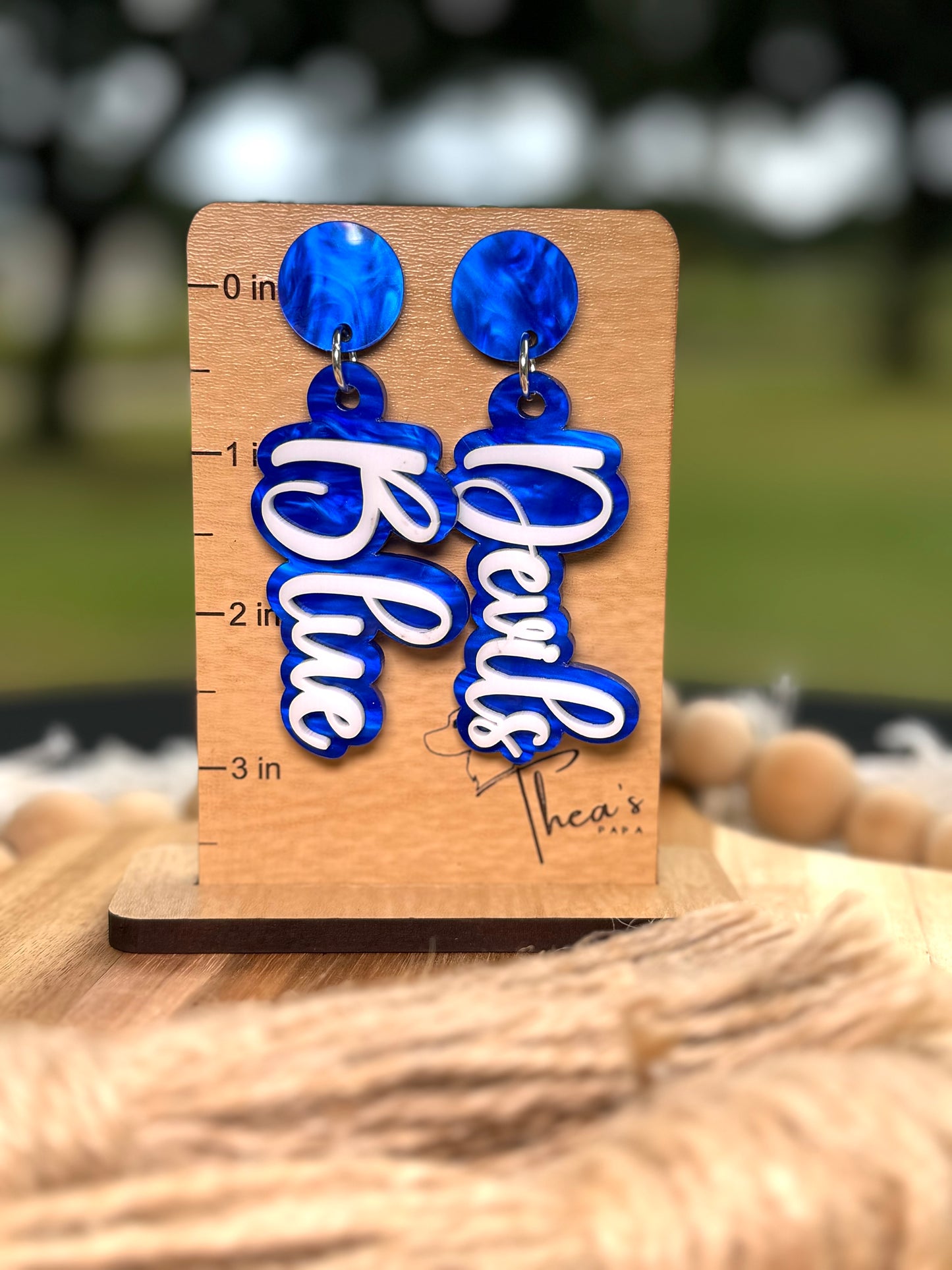 Game Day Blue Devils Earrings