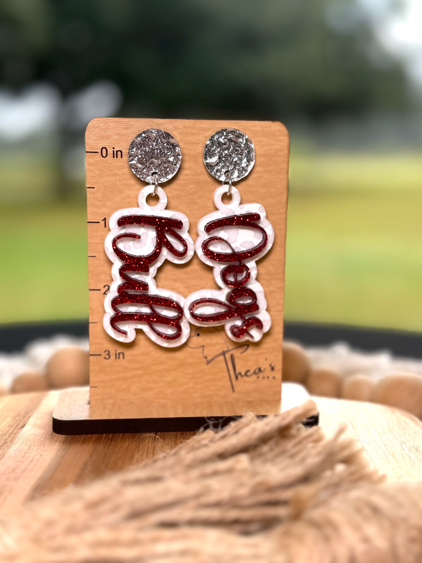 Bull Dog Game Day Statement Earrings