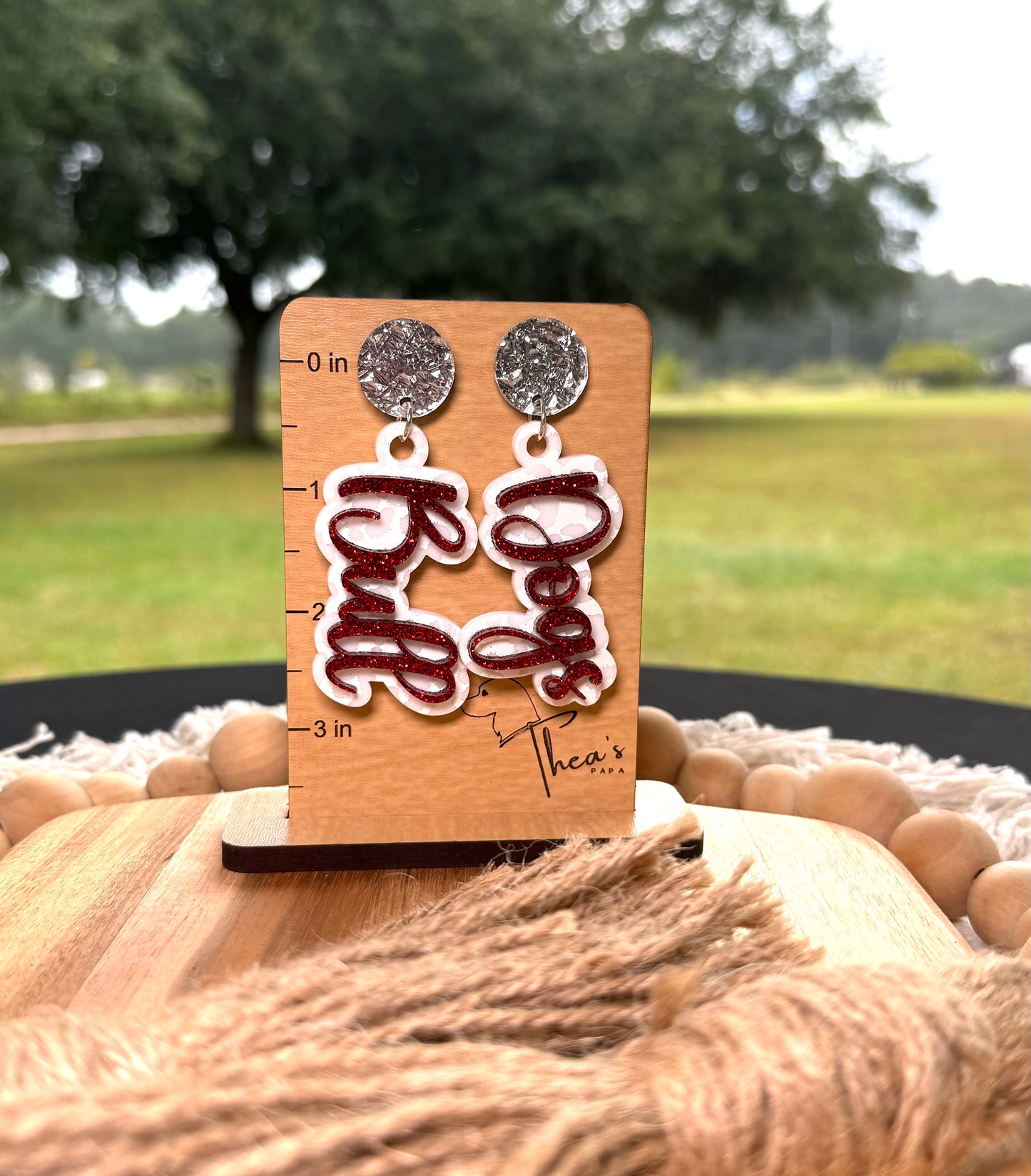 Bull Dog Game Day Statement Earrings