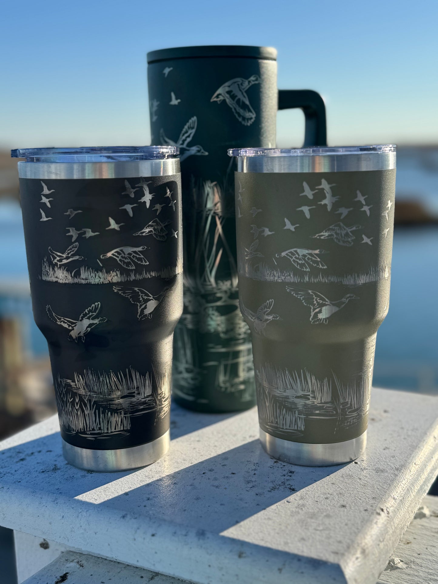 Duck Hunters paradise tumbler | Laser Engraved Wildlife Design | Hot & Cold Drink Insulation | Durable Hunting Gift for Duck Hunters