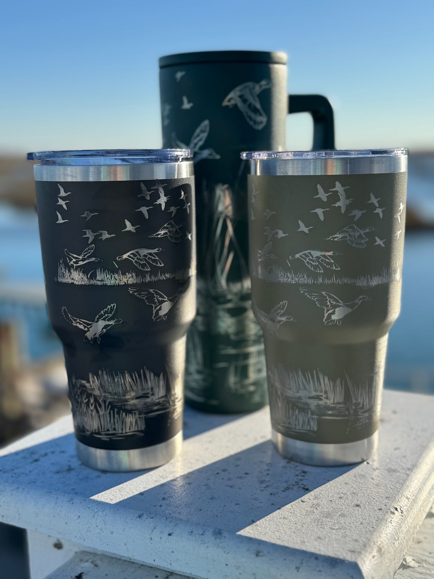 Duck Hunters paradise tumbler | Laser Engraved Wildlife Design | Hot & Cold Drink Insulation | Durable Hunting Gift for Duck Hunters