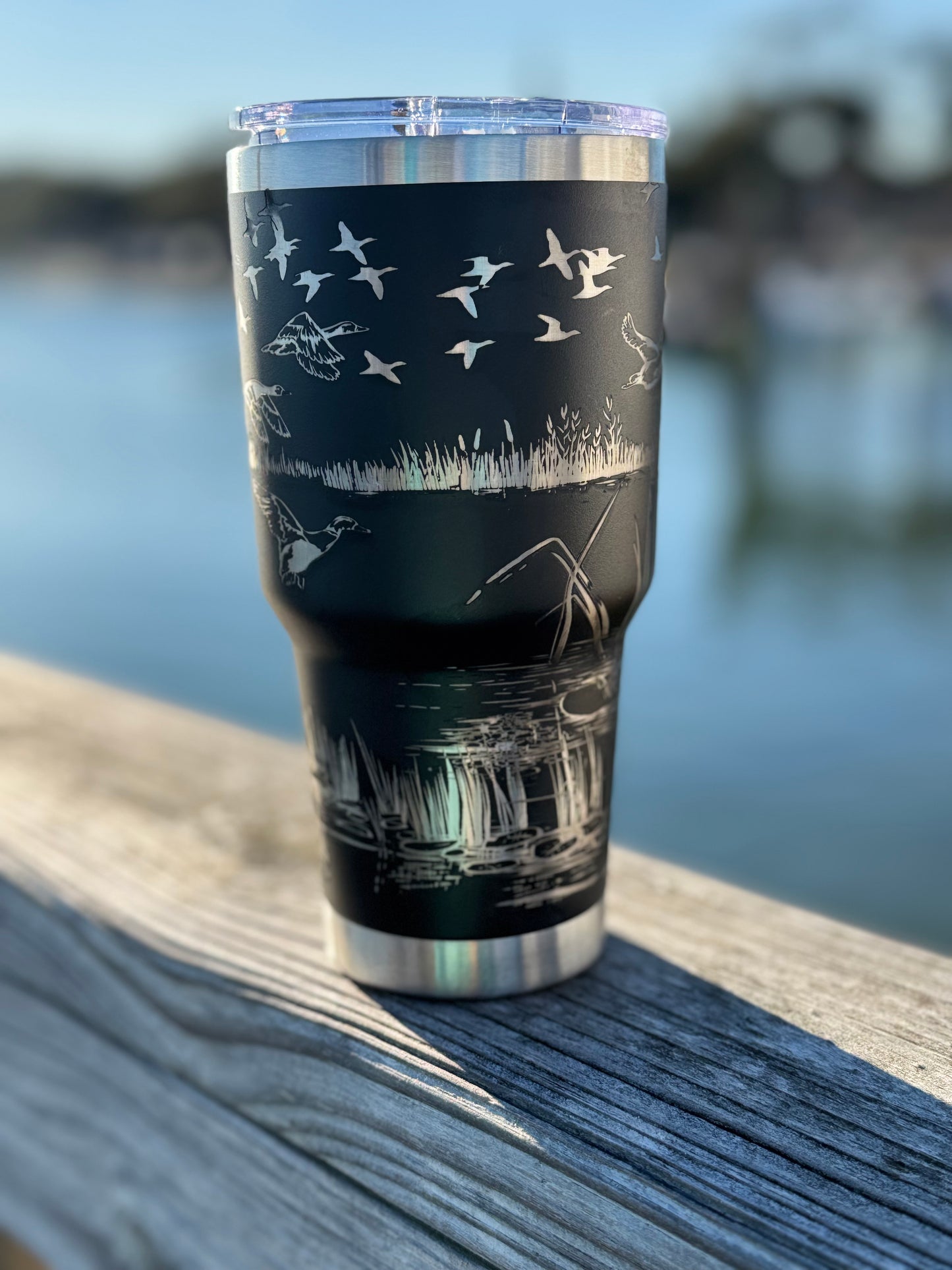 Duck Hunters paradise tumbler | Laser Engraved Wildlife Design | Hot & Cold Drink Insulation | Durable Hunting Gift for Duck Hunters