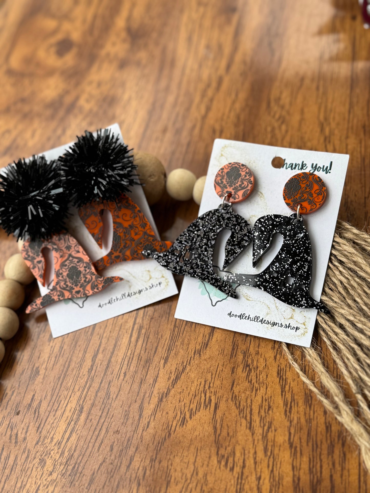 Witch hat earrings