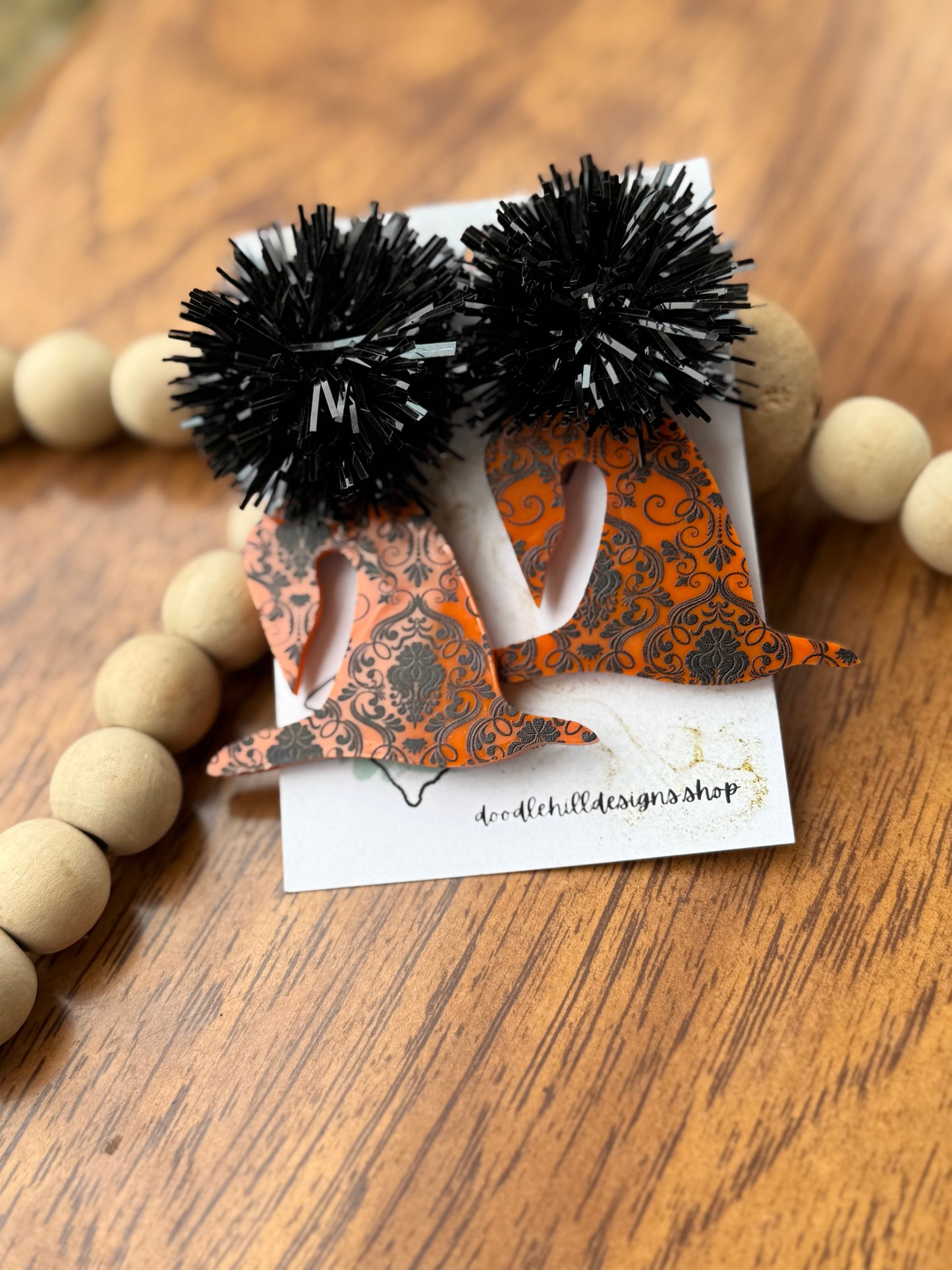 Witch hat earrings