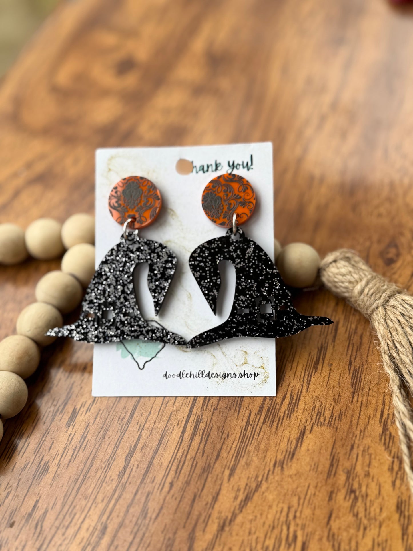 Witch hat earrings