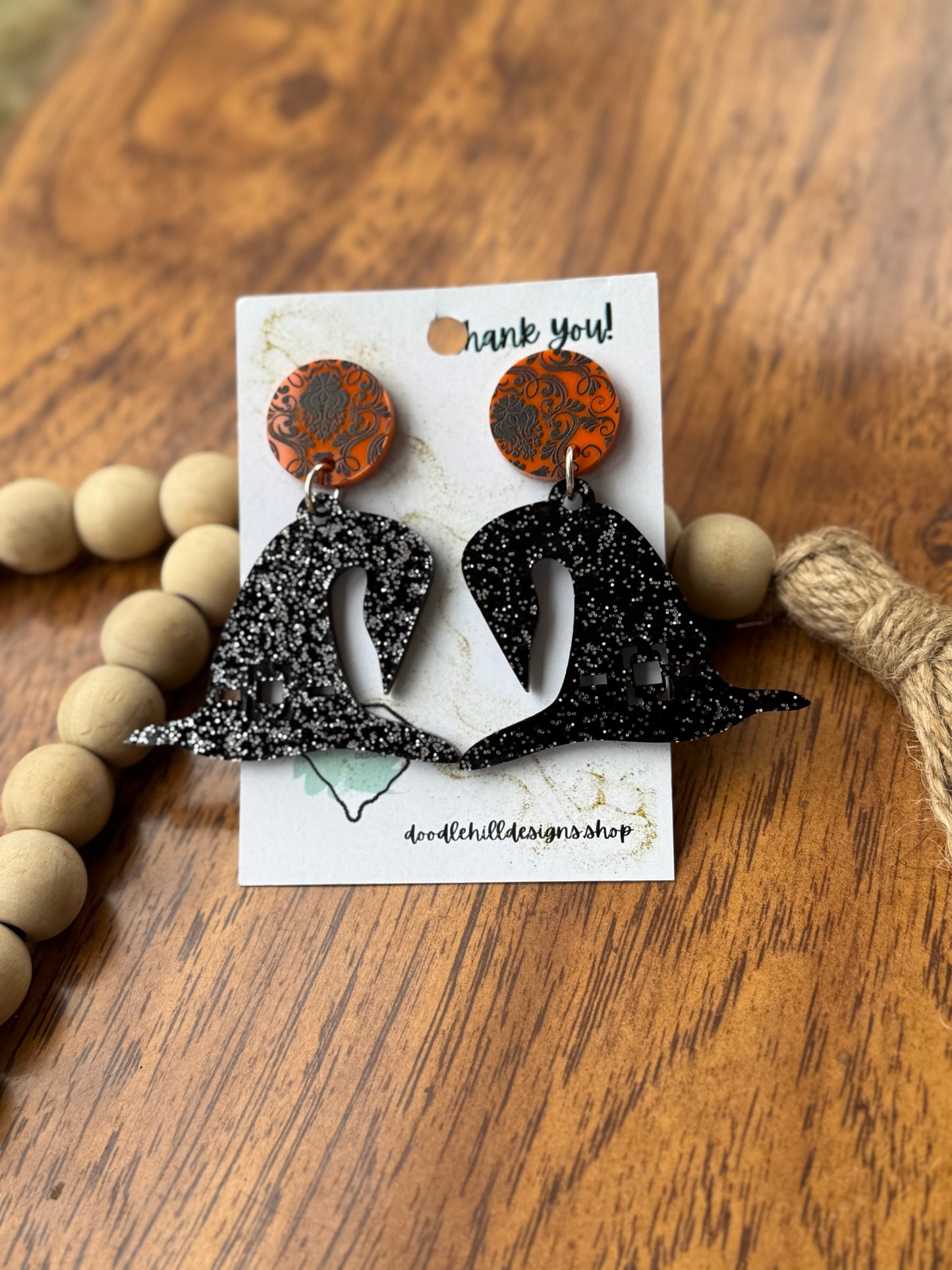 Witch hat earrings