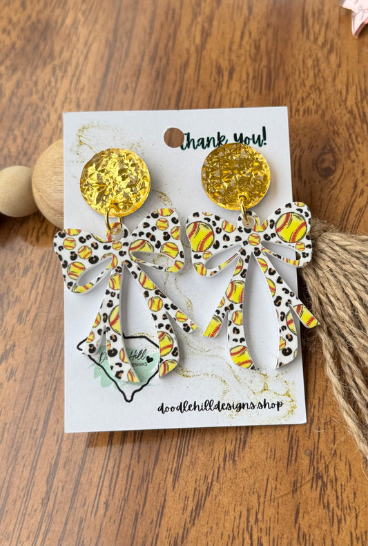 Coquette Bow earrings |2 inches