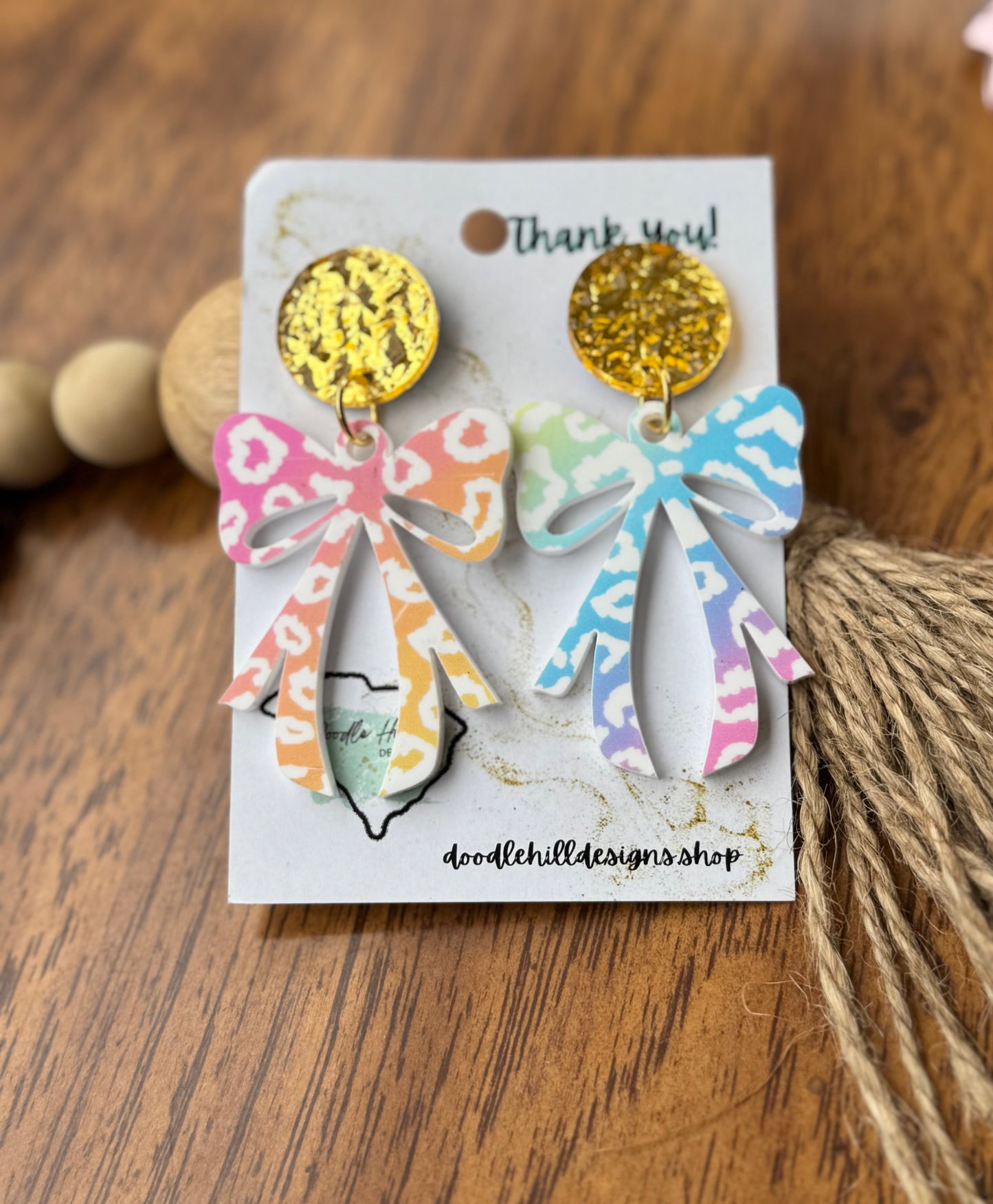 Coquette Bow earrings |2 inches