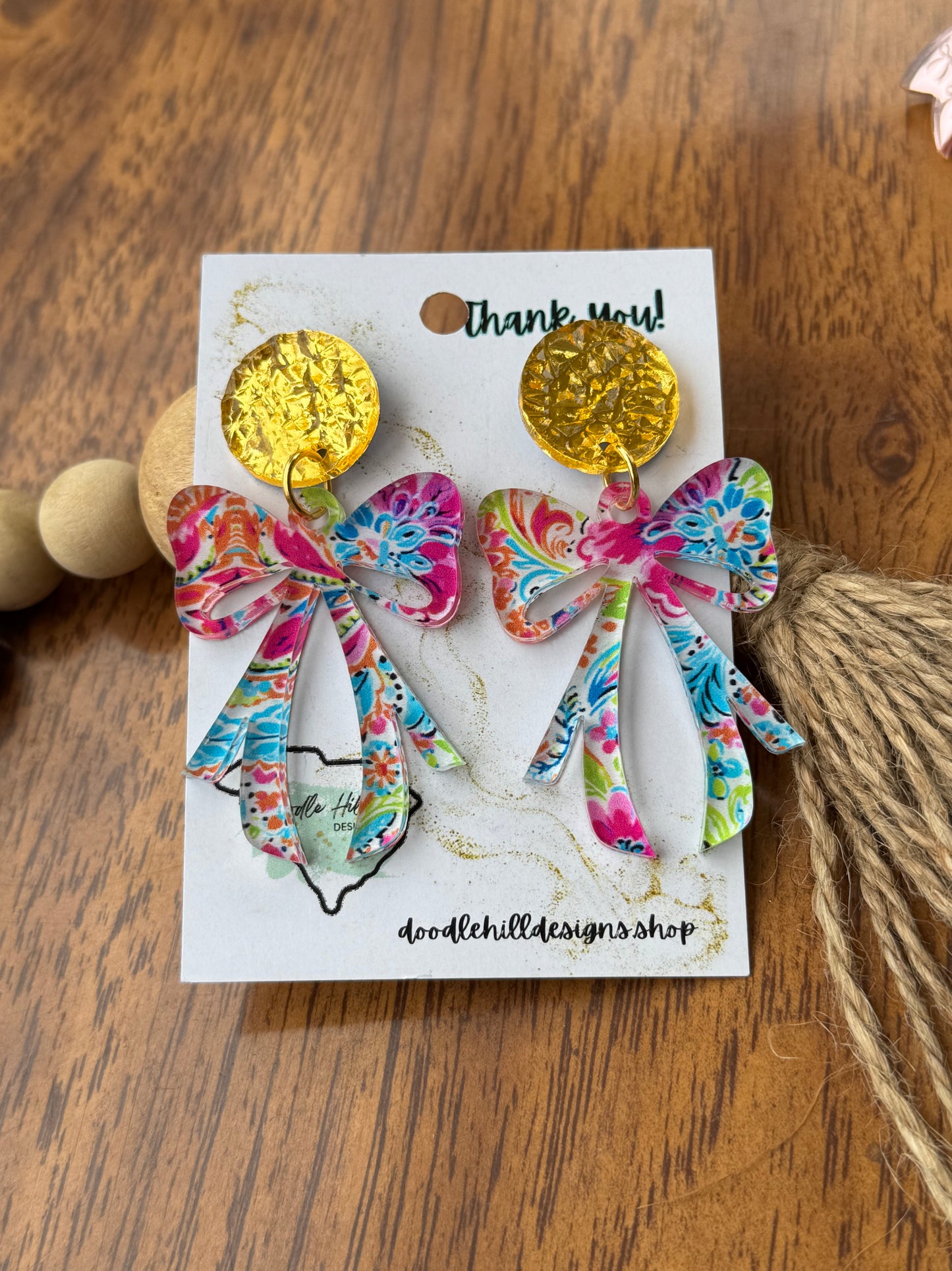 Coquette Bow earrings |2 inches